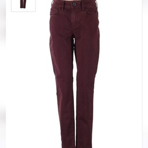 White House Black Market Skinny Ankles Maroon Jeans Size 4